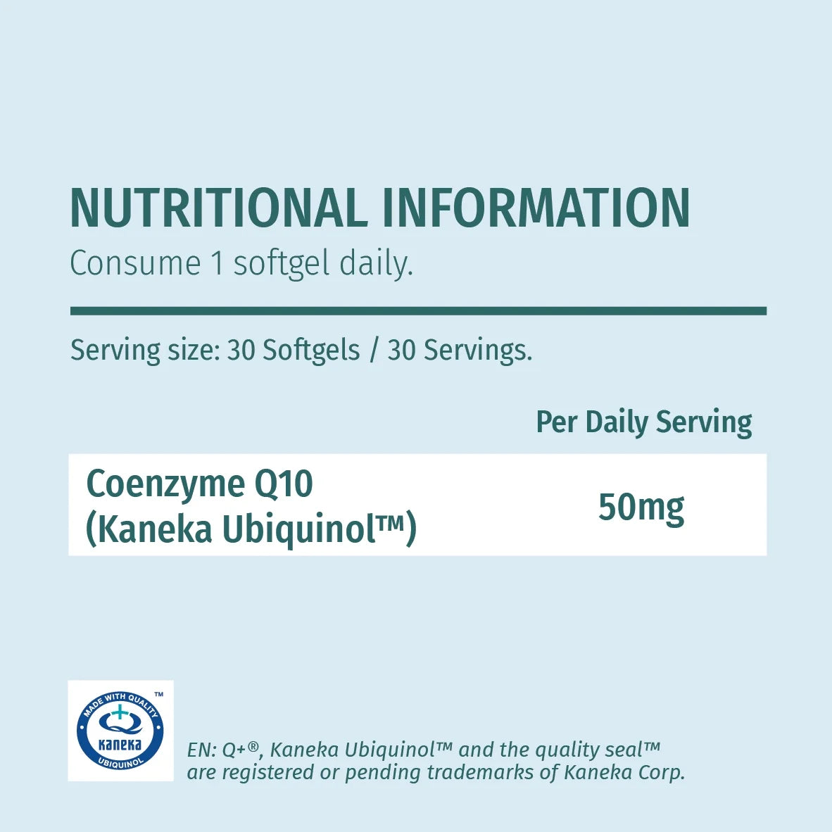 coenzyme q10 nutritonals
