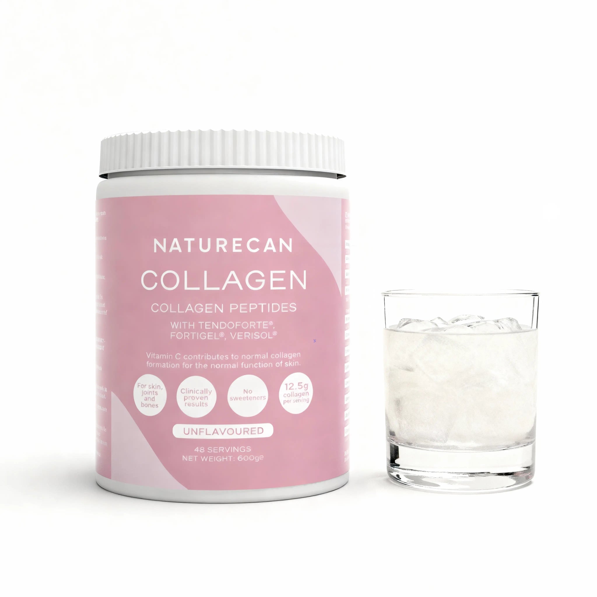 Collagen with glass