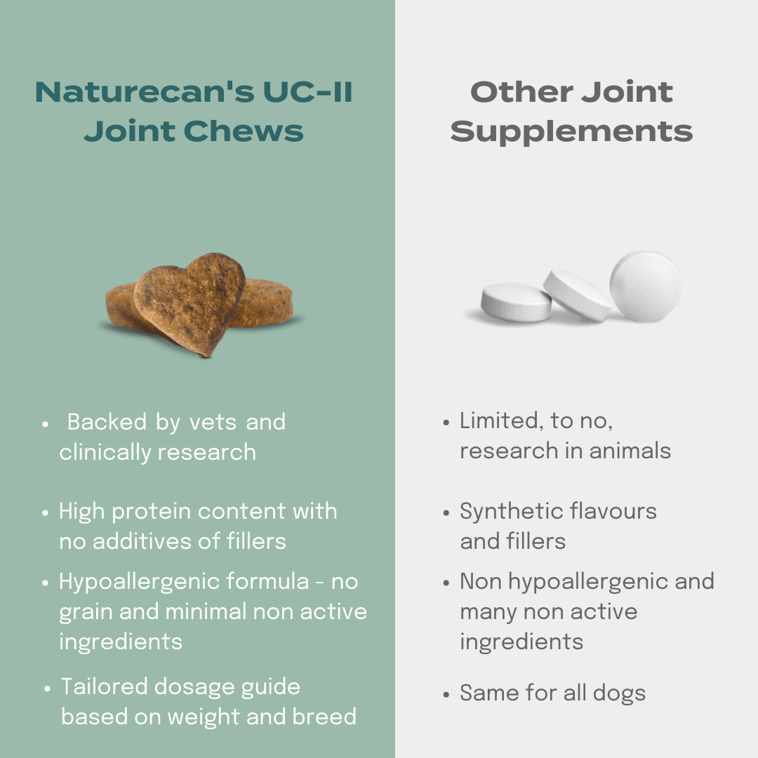 UCII vs other dog joint supplements