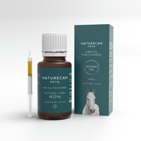 Naturecan Pets CBD Oil 40% 10ml – small brown dropper bottle with dark label for horses, CBD food supplement