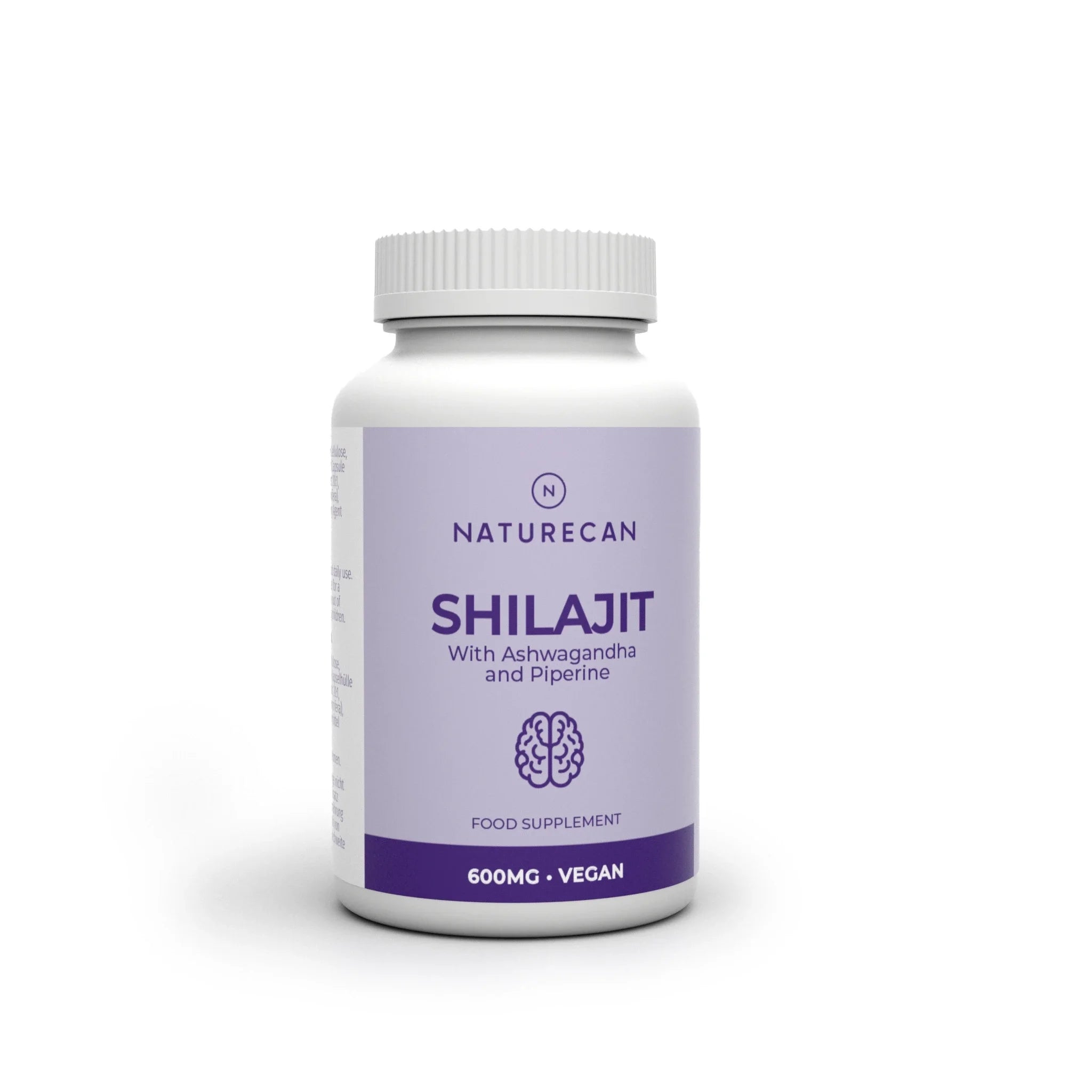 Naturecan Shilajit supplement bottle on a white background